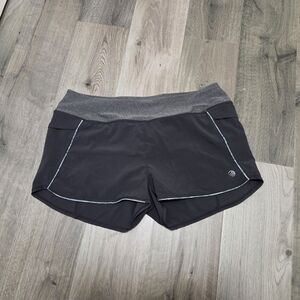 MPG Athletic Running Shorts Black Reflective Trim Performance Workout Activewear